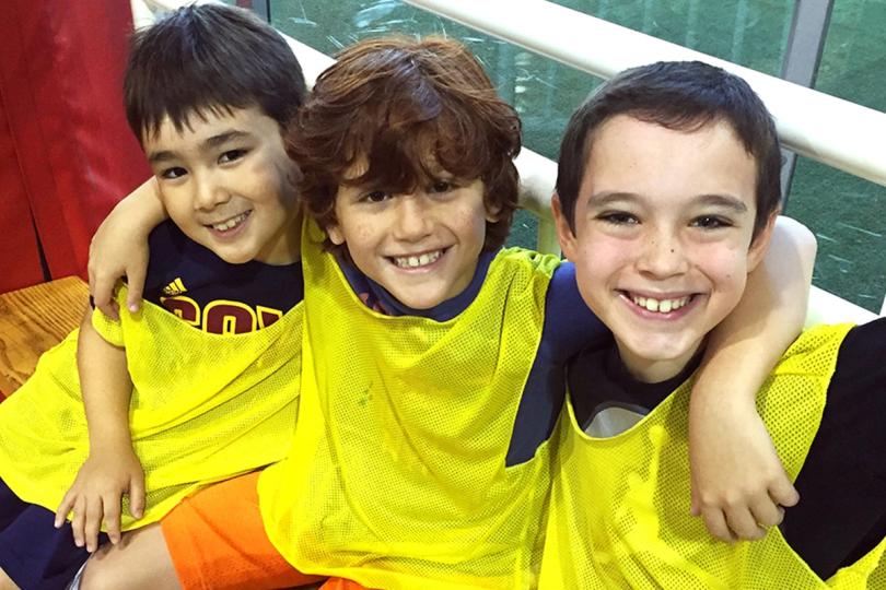 Boys smiling after a game