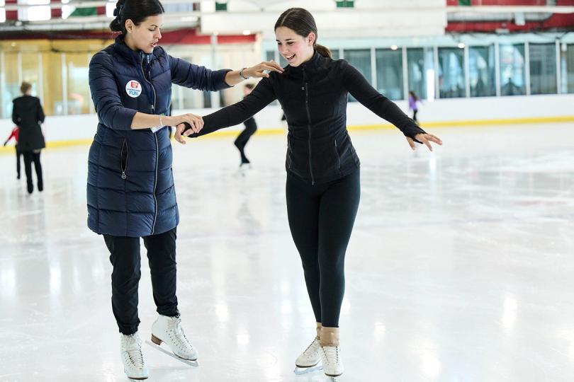 Private skating lessons at Chelsea Piers Sky Rink