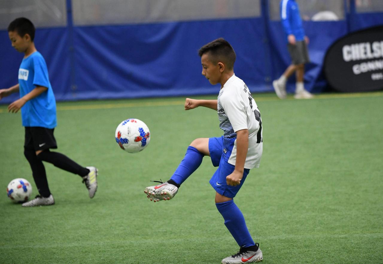 Soccer player playing soccer