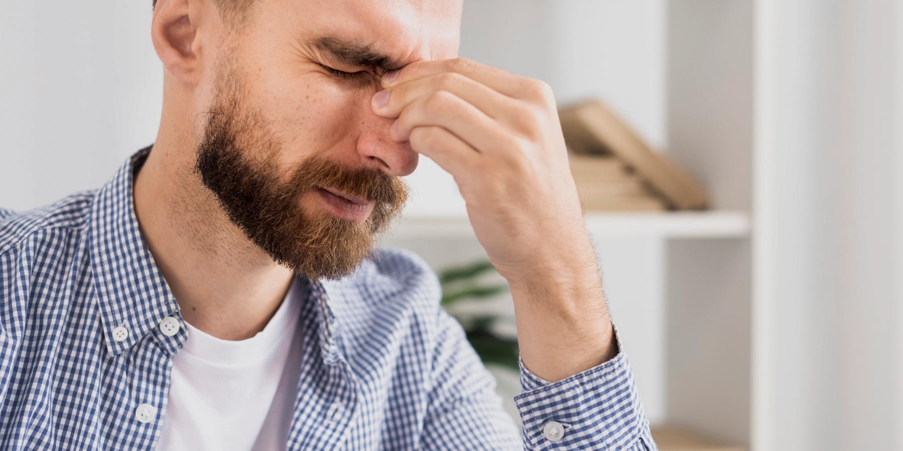 stresszes férfi