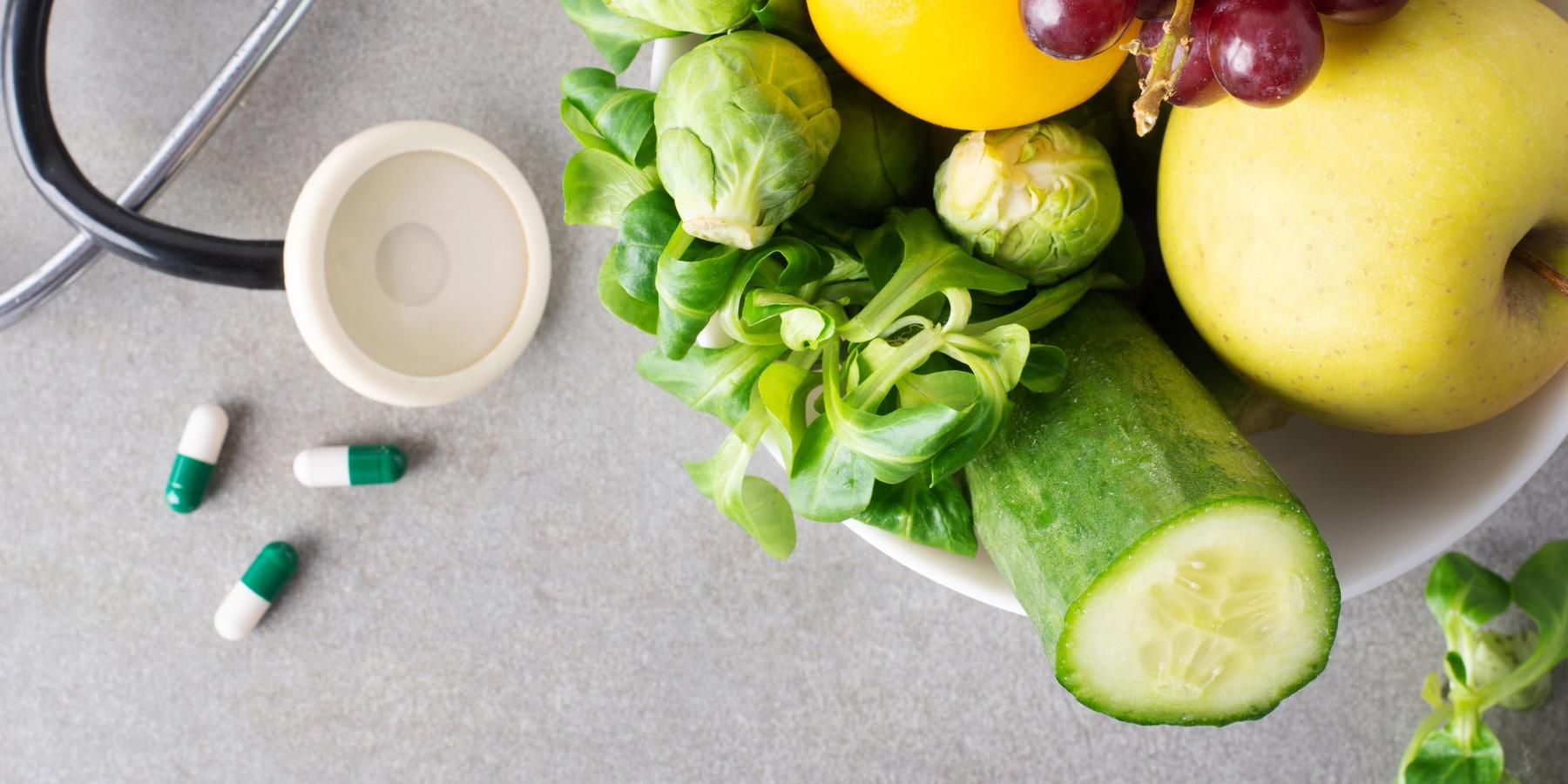 zöldségek, gyümölcsök, gyógyszerek