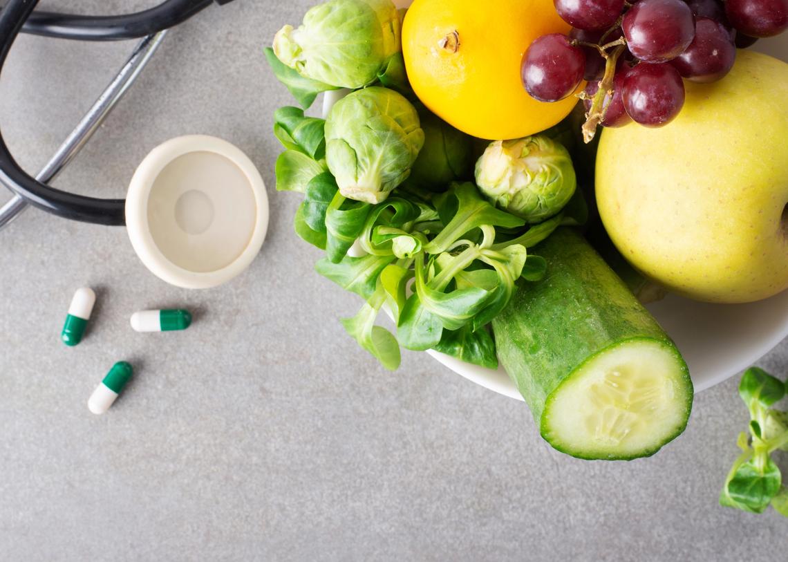 zöldségek, gyümölcsök, gyógyszerek
