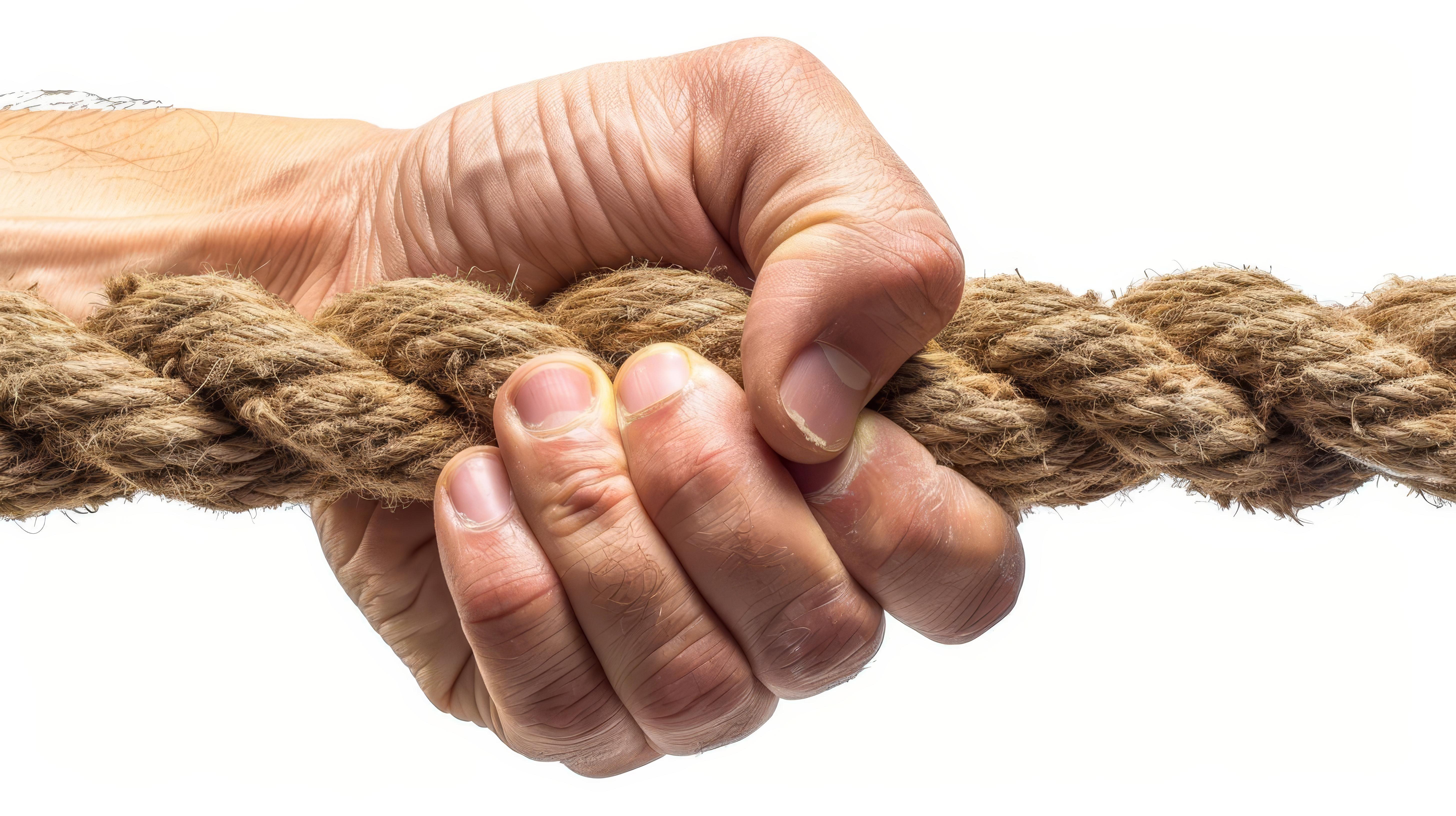 kötelet markoló kéz