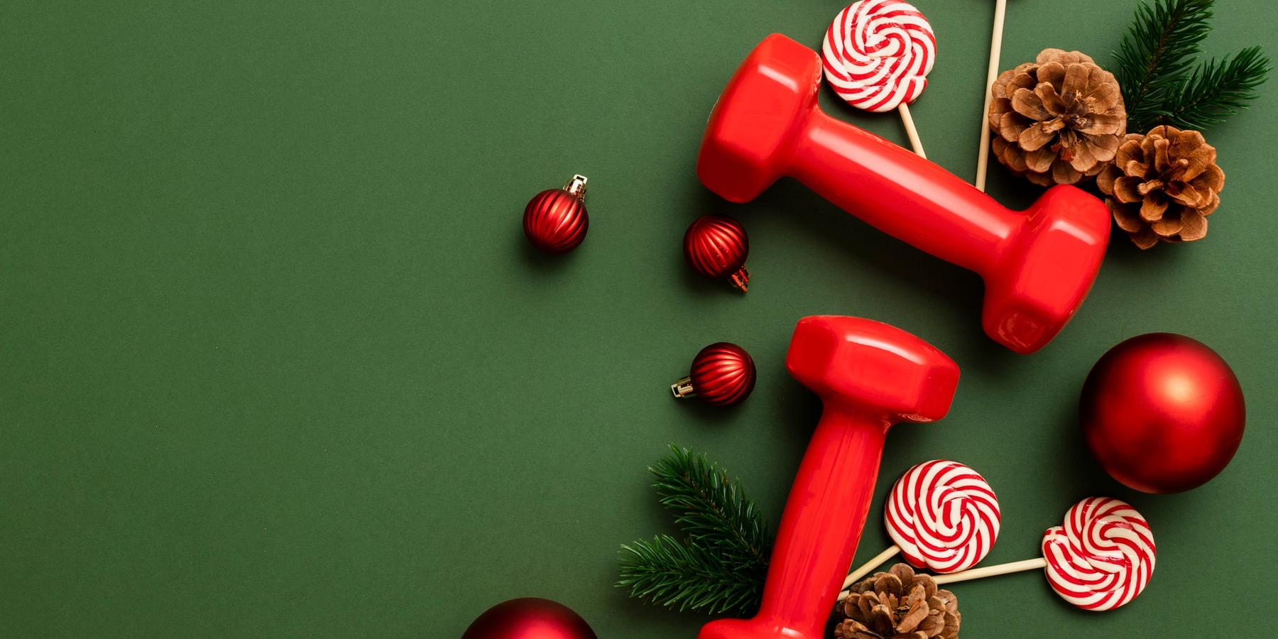 Karácsonyi edzősúlyok ajándékként a fitnesz edzéshez.