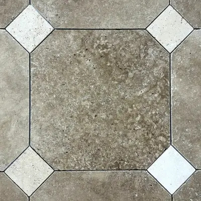 Noche - Classic Travertine Tumbled Octagon Wall & Floor Tiles