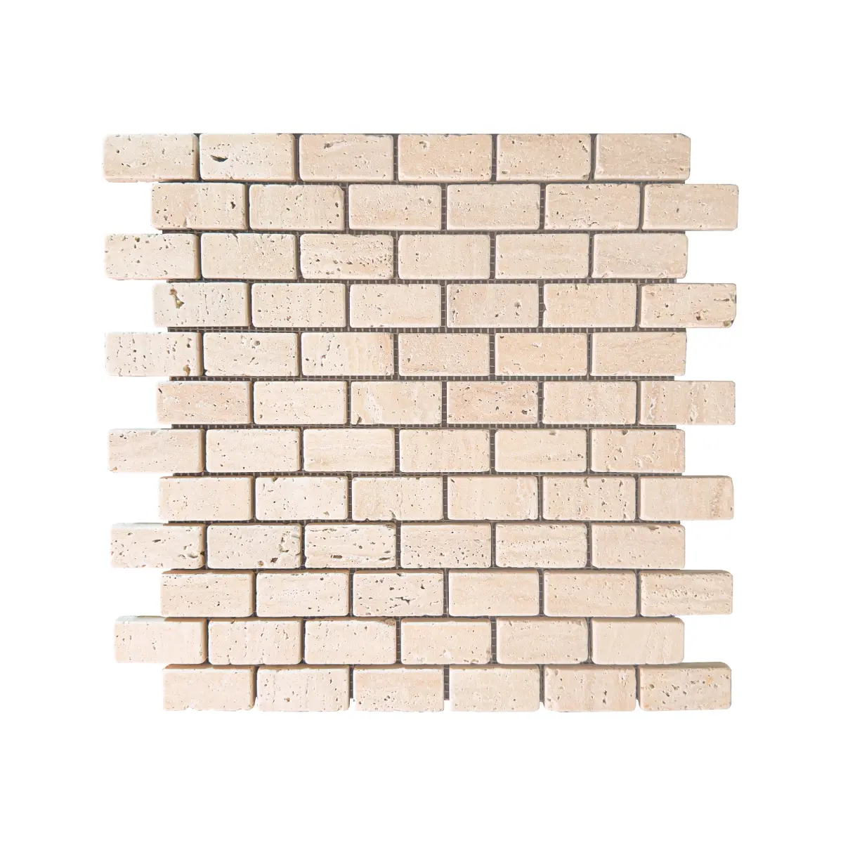 Classic Tumbled Travertine Brick Mosaic Tiles