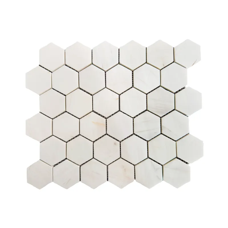 Dolomite Polished Marble Hexagon Mosaic Tile
