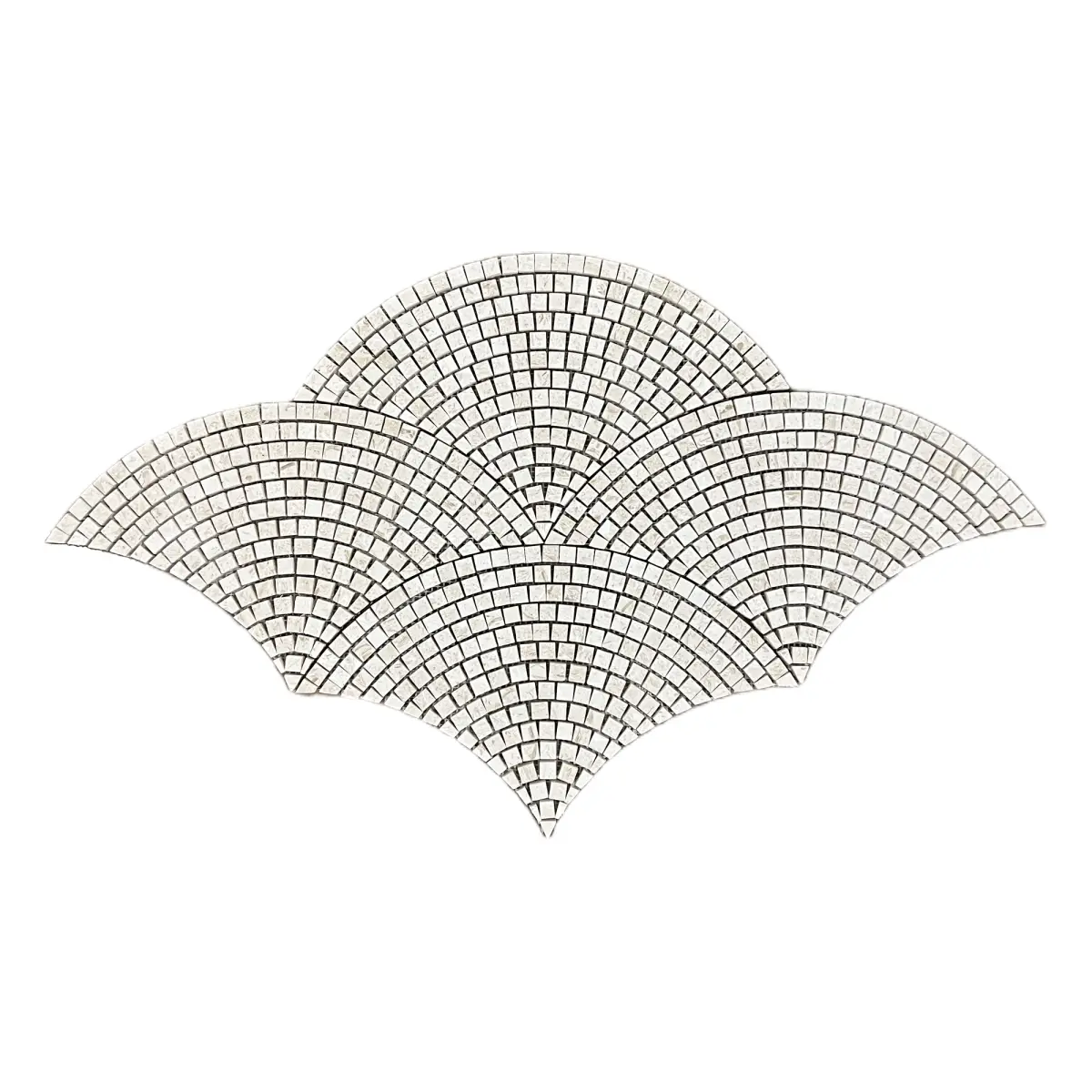 Limestone Fan / Scallop Honed Mosaic Tile