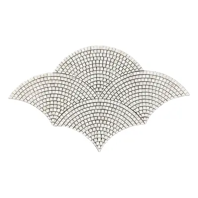 Limestone Fan / Scallop Honed Mosaic Tile
