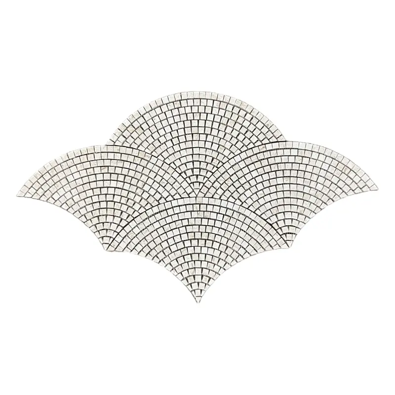 Limestone Fan / Scallop Honed Mosaic Tile