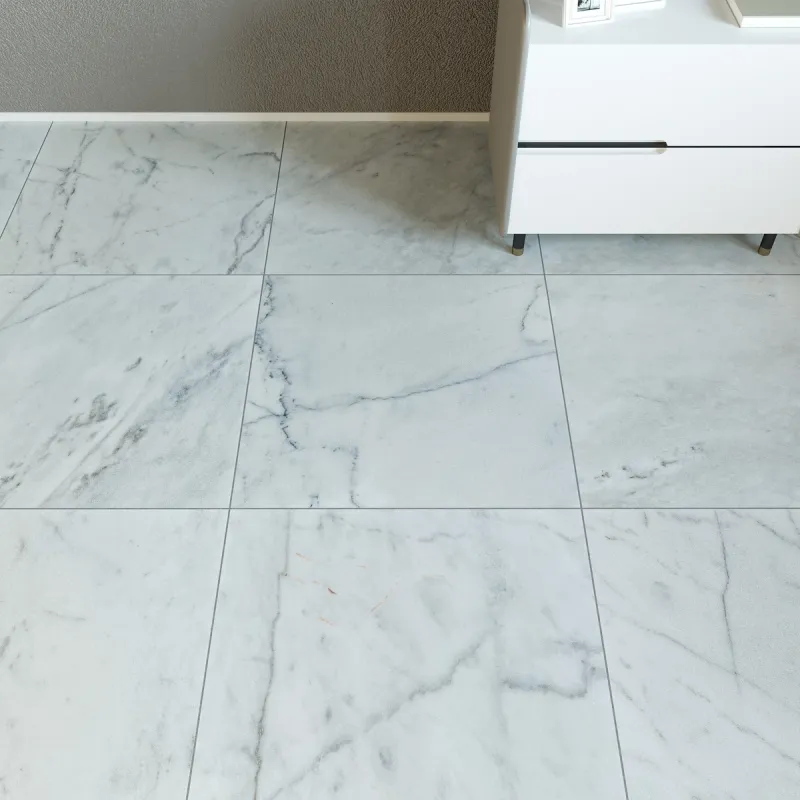 Carrara White Honed White Marble Wall & Floor Tiles