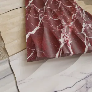 Rosso Levanto Wave Marble Tile (305 mm x 610 mm) view 2