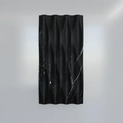 Nero Marquina Wave Marble Tile (610 mm x 305 mm)