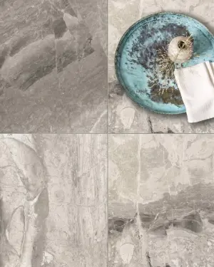 Atlantic Grey Honed Marble Wall & Floor Tiles view 5