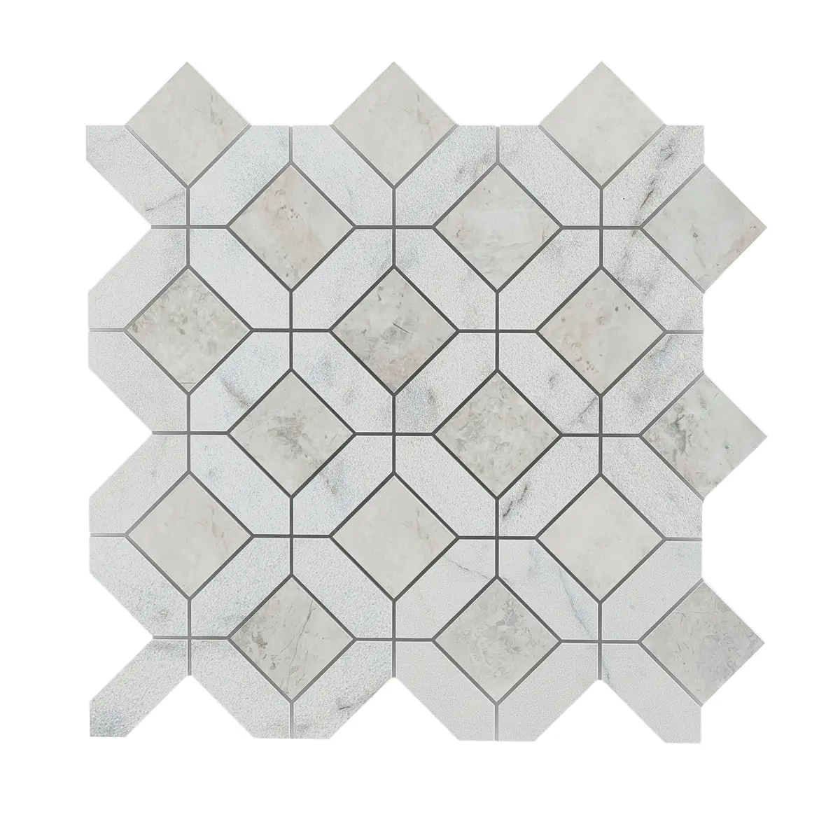 Carrara White - Nimbus Honed Marble Window Mosaic Tiles
