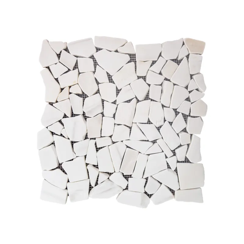 Pebble Dolomite Tumbled Marble Mosaic Tile