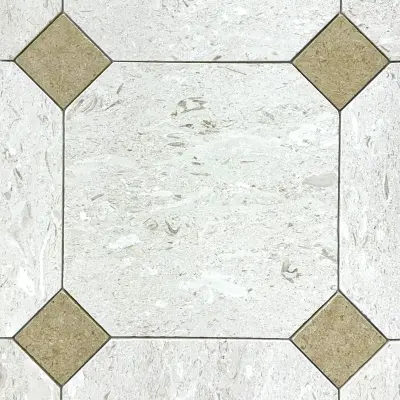 Shellstone Limestone - Classic Travertine Tumbled Octagon Wall & Floor Tiles