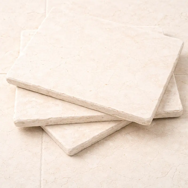 Light Galala Ivory Tumbled Limestone Wall & Floor Tiles