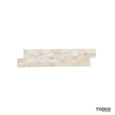 Light Split Face Travertine Ledger Panel