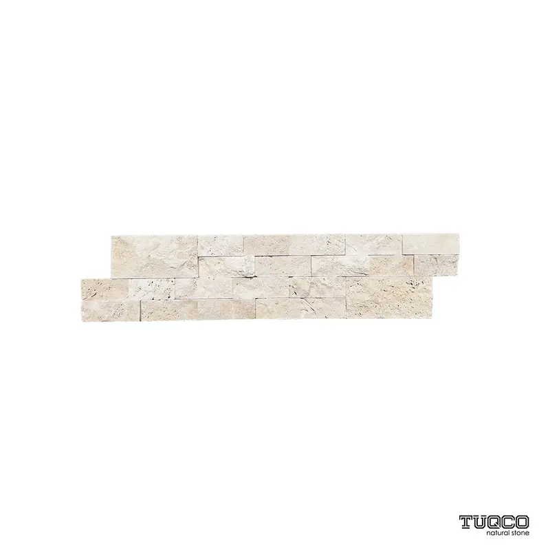 Light Split Face Travertine Ledger Panel