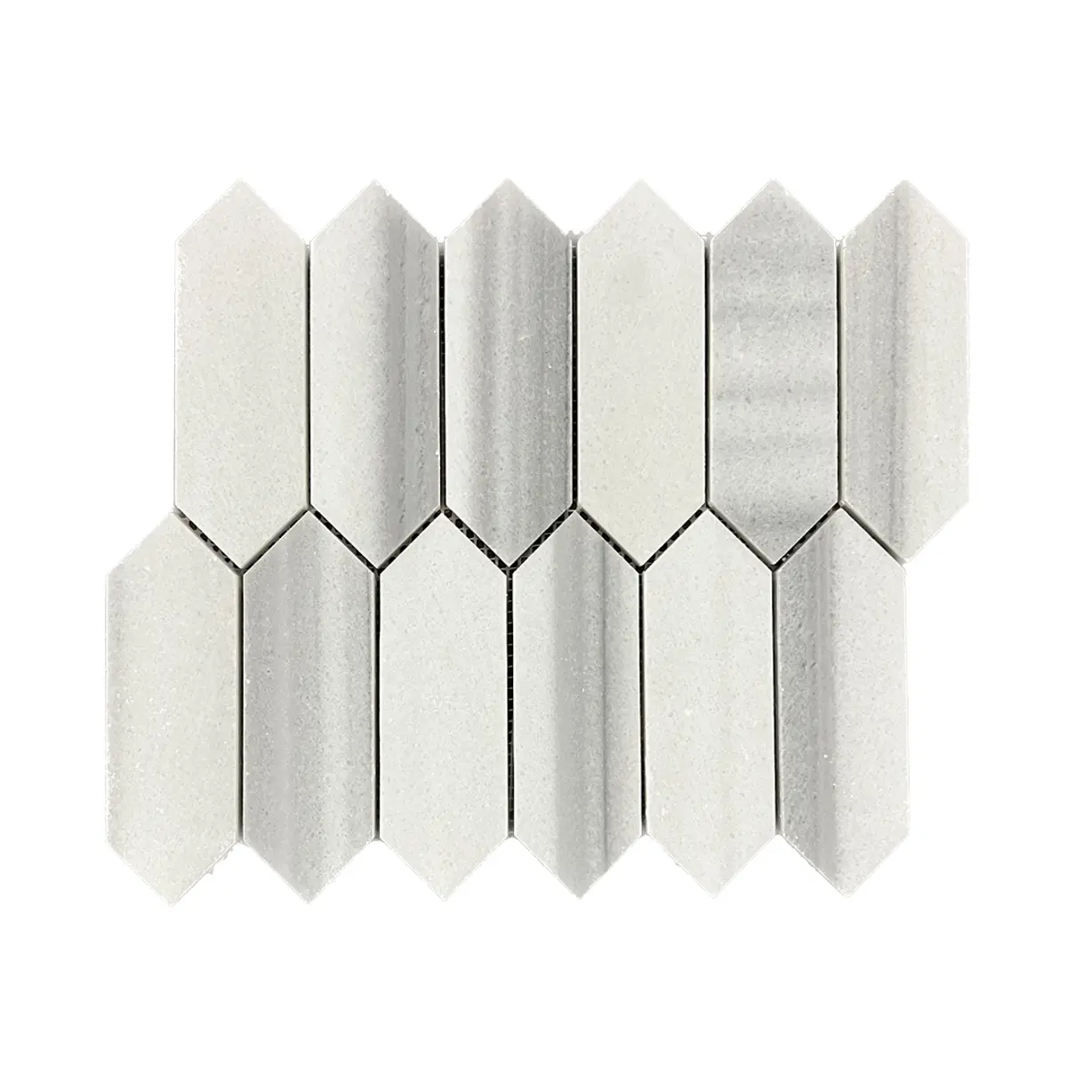 Equator Honed Marble Picket Mosaic Tiles