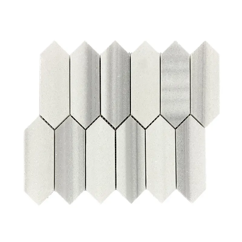Equator Honed Marble Picket Mosaic Tiles