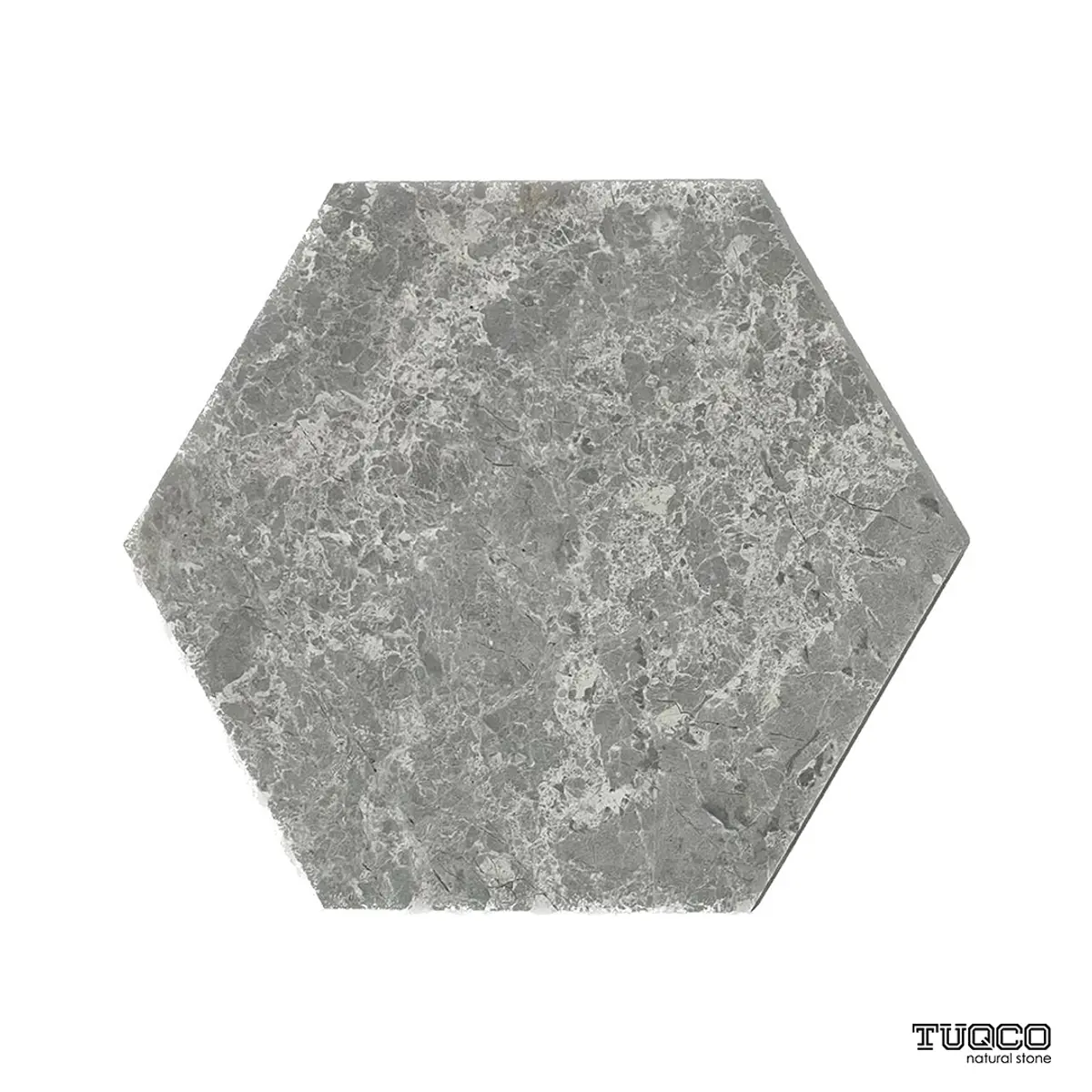 Silver Shadow Honed Hexagon Marble Wall & Floor Tiles