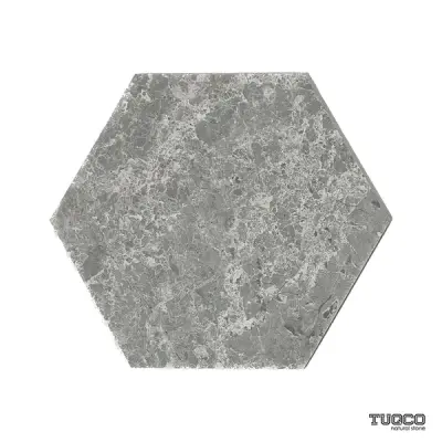 Silver Shadow Honed Hexagon Marble Wall & Floor Tiles