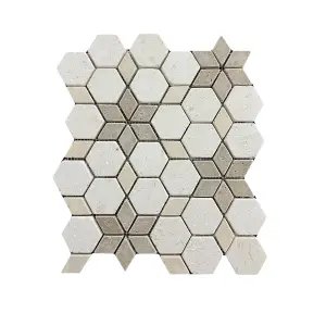 Mix Travertine Tumbled Starline Mosaic Tiles view 2