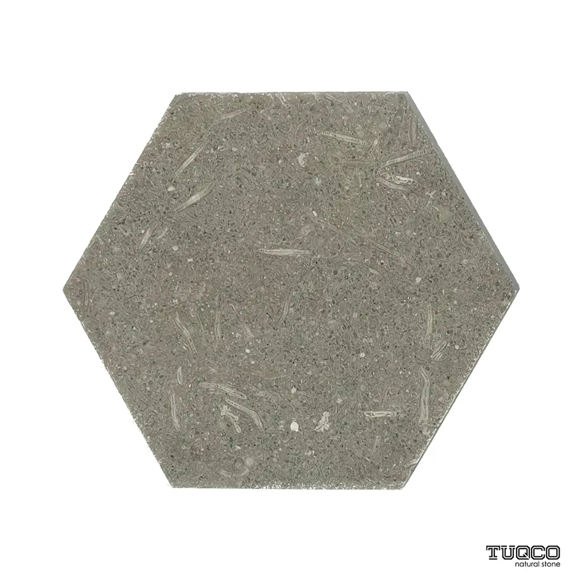 Rustic Green Honed Limestone Hexagon Wall & Floor Tiles