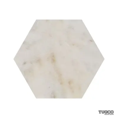 Calacatta Sugar Honed Marble Hexagon Wall & Floor Tiles
