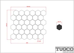 Carrara White Tumbled Marble Hexagon Mosaic Tile view 4