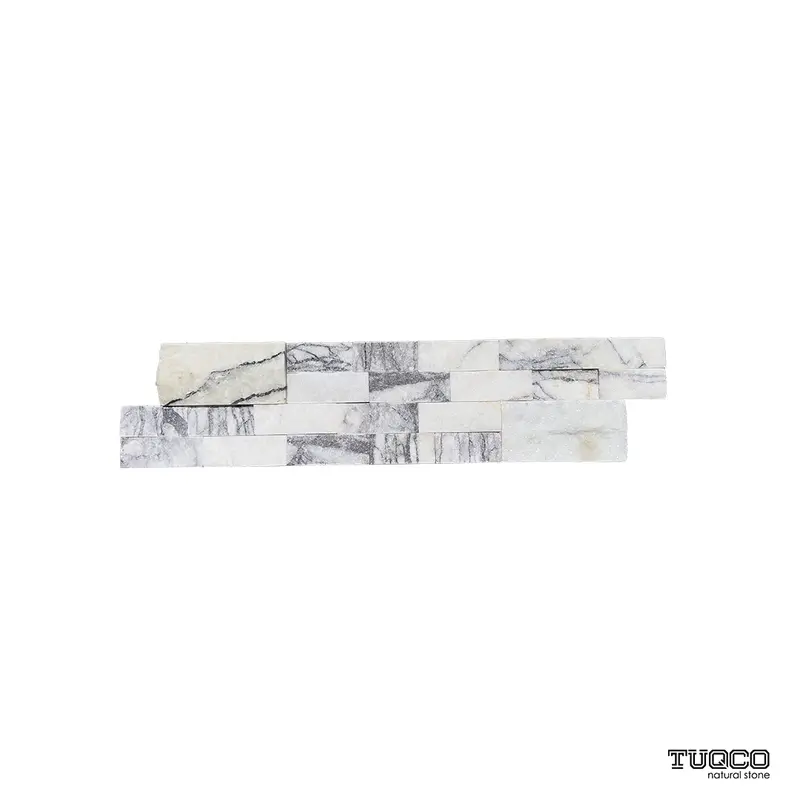 Calacatta Viola Split Face Marble Ledger Panel