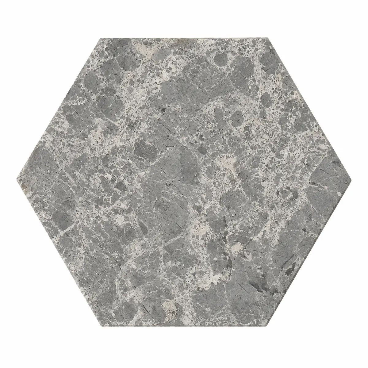 Silver Shadow Honed Hexagon Marble Wall & Floor Tiles