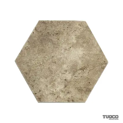 Valencia Travertine Honed Hexagon Wall & Floor Tiles
