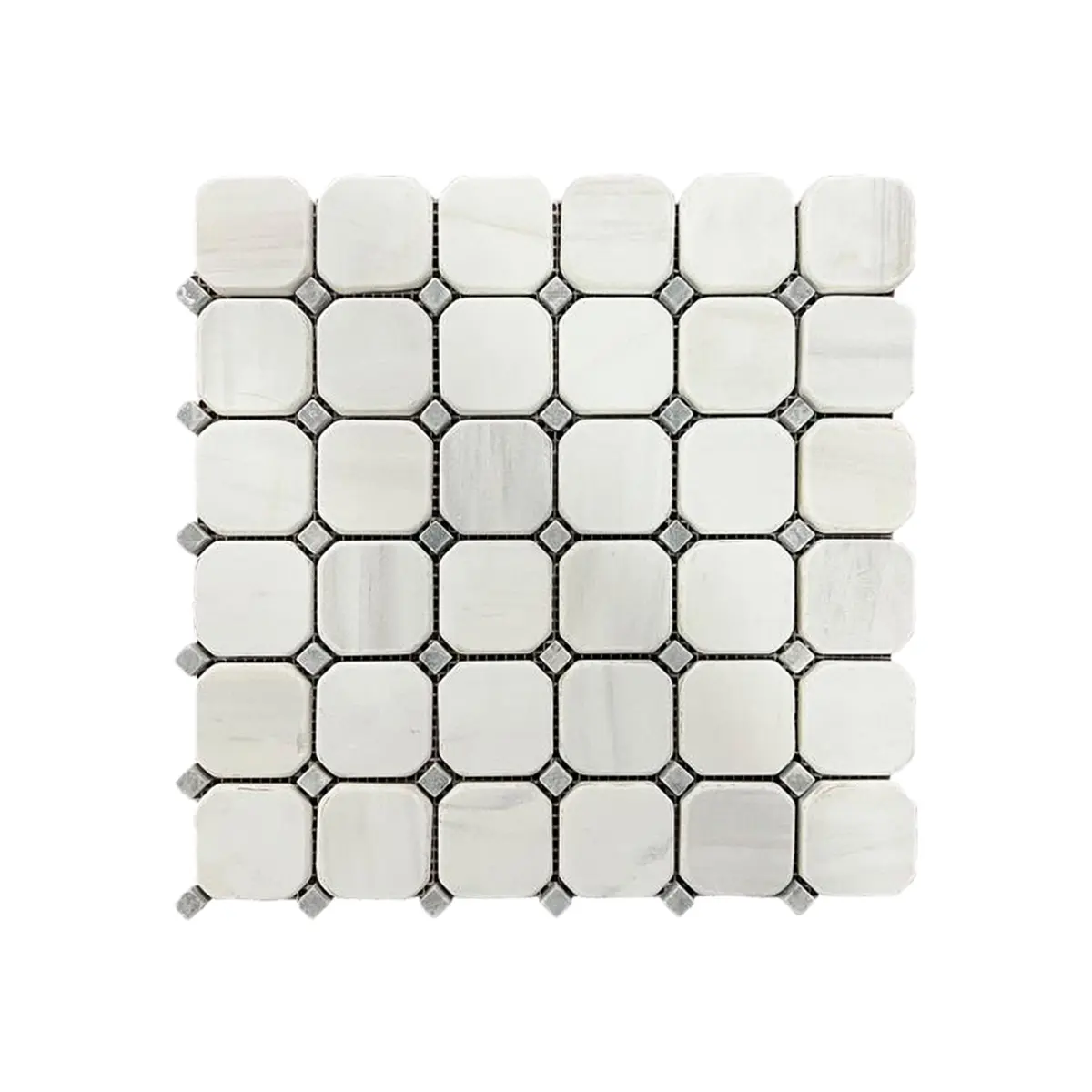 Dolomite Tumbled Marble Octagon Mosaic Tiles