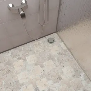 Classic Tumbled Travertine Casablanca Mosaic Tiles view 4