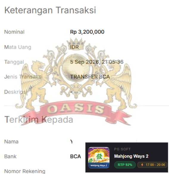 BUKTI JACKPOT OASISTOGEL