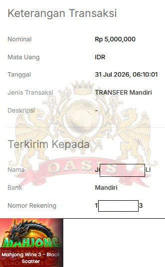 BUKTI JACKPOT OASISTOGEL