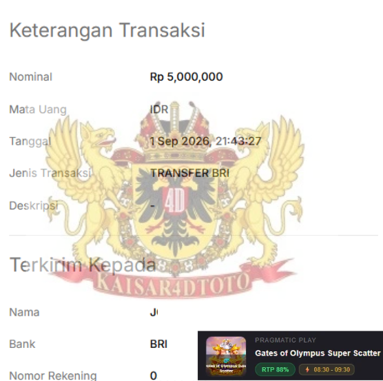 BUKTI JACKPOT KAISAR4DTOTO