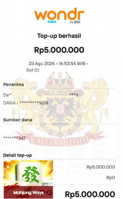 BUKTI JACKPOT KAISAR4DTOTO