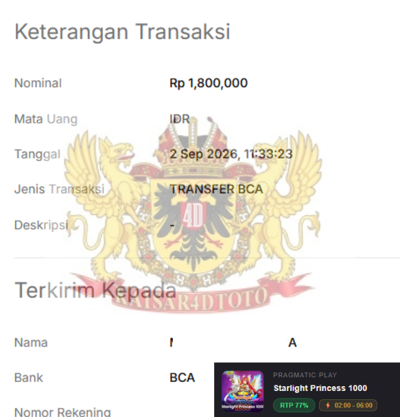 BUKTI JACKPOT KAISAR4DTOTO