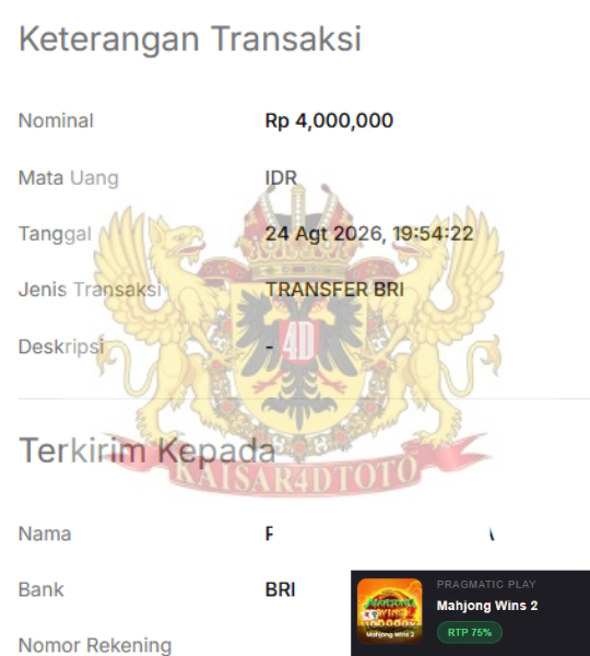 BUKTI JACKPOT KAISAR4DTOTO