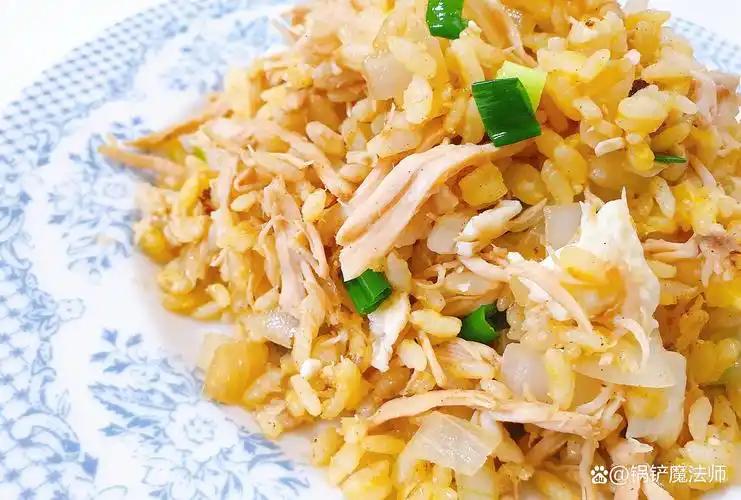 Shredded Chicken Fried Rice