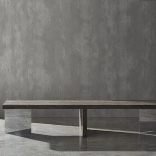 Bau bench with two chrome legs