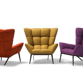 Tuulla Chair in red, yellow, and purple