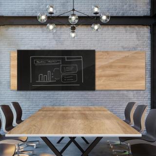 Clarus glassboard with light wood texture