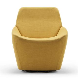 Yellow dock lounge chair from front
