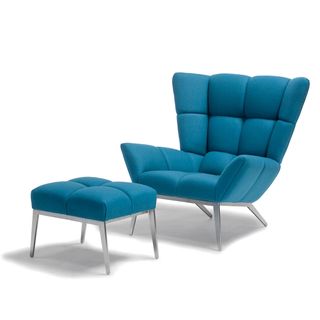 Tuulla Chair in blue with ottoman
