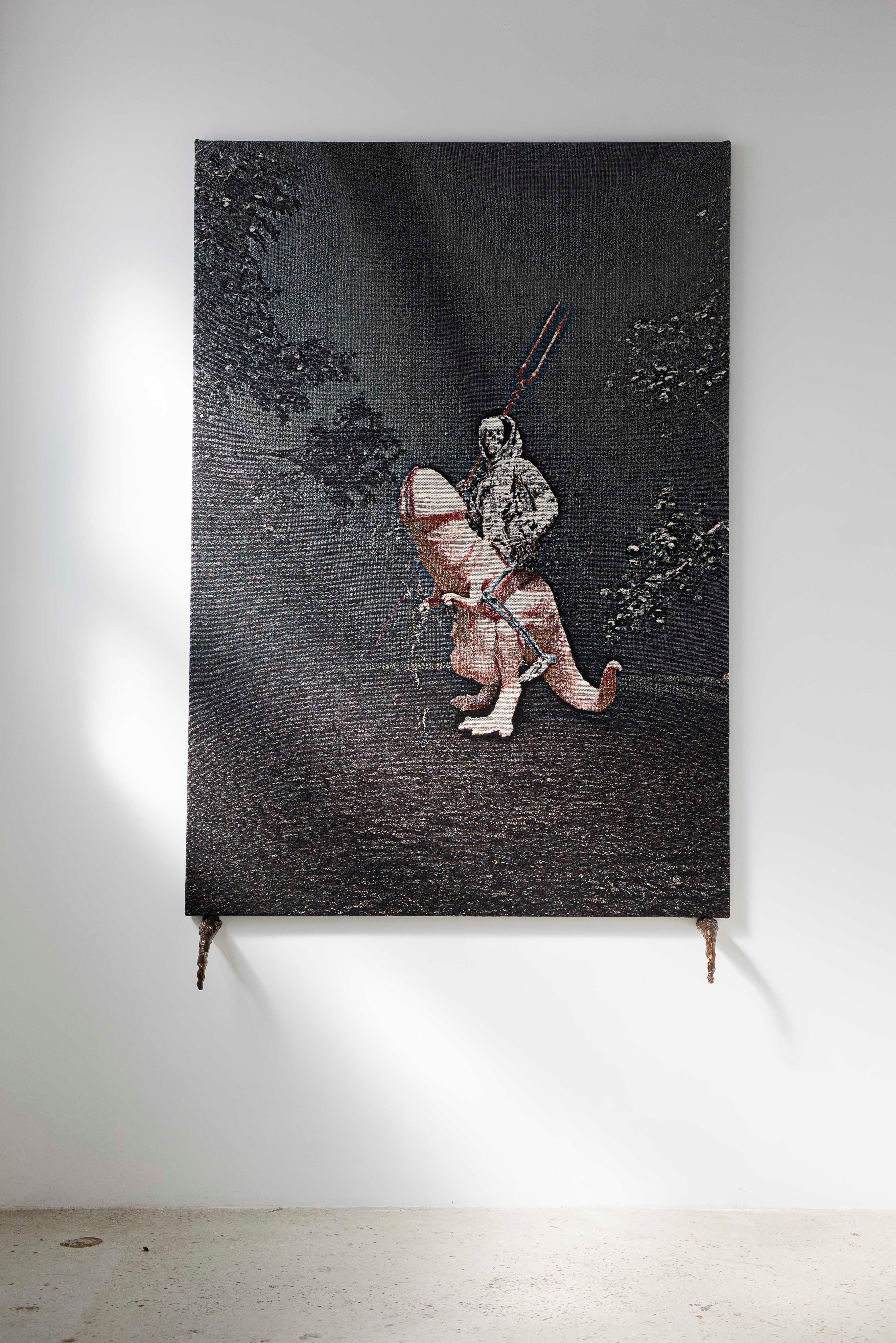The Expulsion of Manna, 2021
jacquard woven tapestry, bronze, epoxy resin, 170 x 150cm